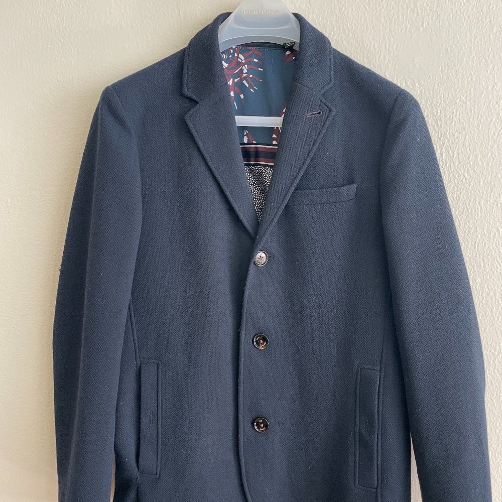 Ted Baker Mens Blazer Navy - Size 3 small/medium
